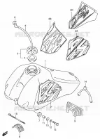 RESERVOIR D'ESSENCE (MODELE T/V/W/X) pour Suzuki DS 80 1996