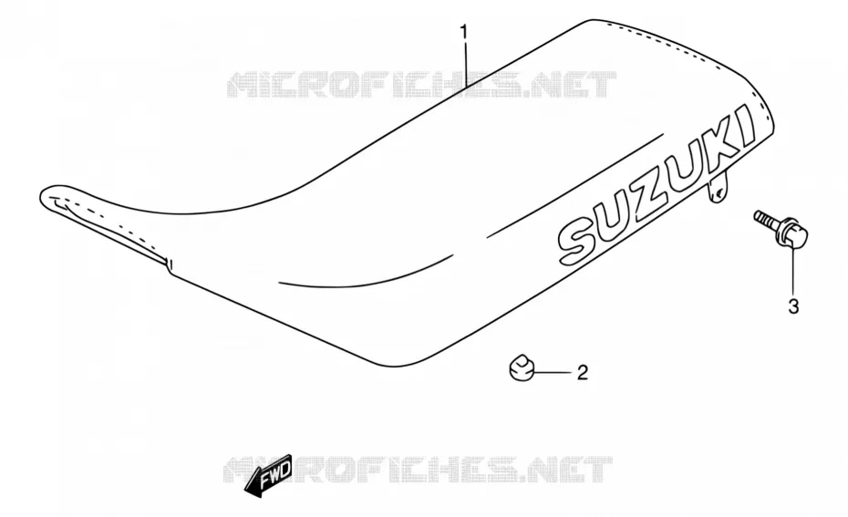 SELLE Suzuki MOTO 80 DS 1999  DS80 X (E03,E28,E33)