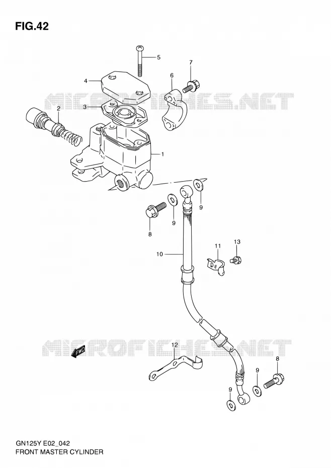 MAITRE CYLINDRE AVANT Suzuki MOTO 125 GN 1998  GN125 W/GN125E W/GN125U W