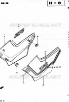 CARENAGES ARRIERE  (MODELE D) pour Suzuki GS-E 450 1982