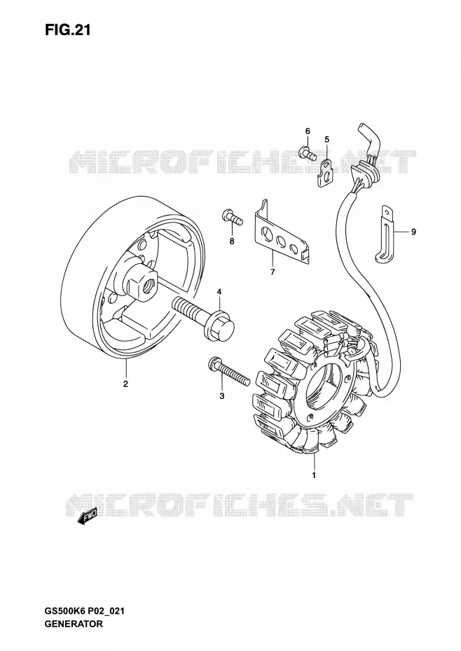ALTERNATEUR Suzuki MOTO 500 GS-F 2004  GS500F K4 (P02,P19,P24,P54)