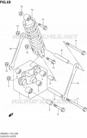 BIELLETTE D'AMORTISSEUR pour Suzuki GS-F 500 2011
