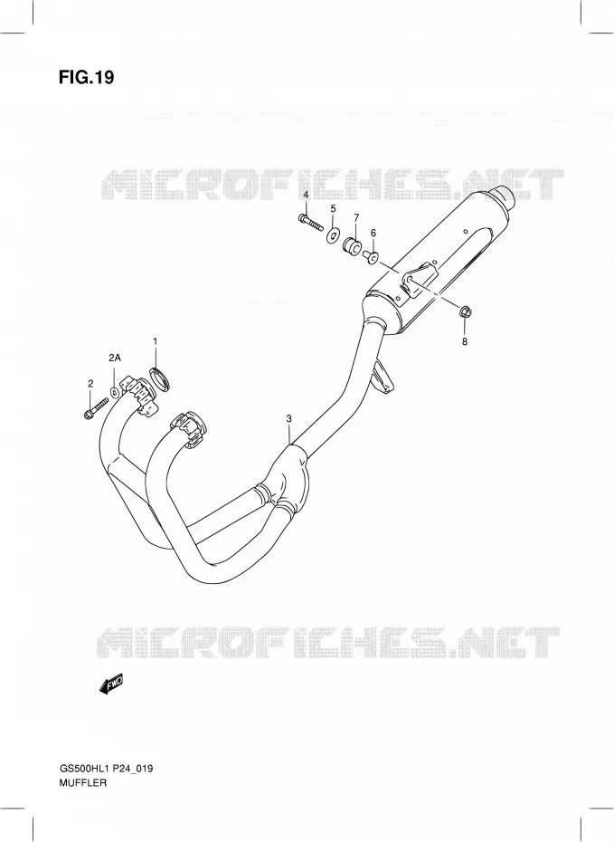SILENCIEUX Suzuki MOTO 500 GS-F 2011  GS500FHL1(P24)