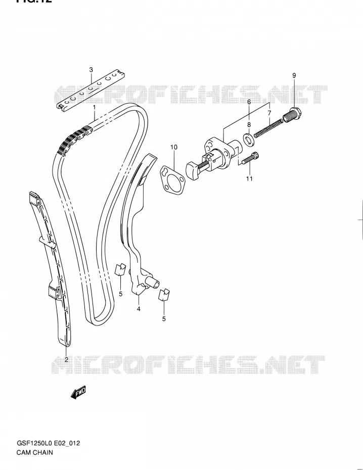 DISTRIBUTION Suzuki MOTO 1250 BANDIT 2012  GSF1250 L0 (E02,E19,E24)