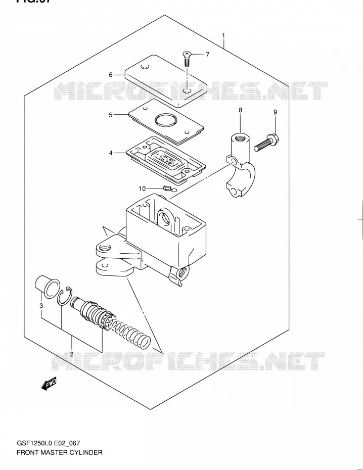 MAITRE CYLINDRE AVANT Suzuki MOTO 1250 BANDIT 2012  GSF1250 L0 (E02,E19,E24)
