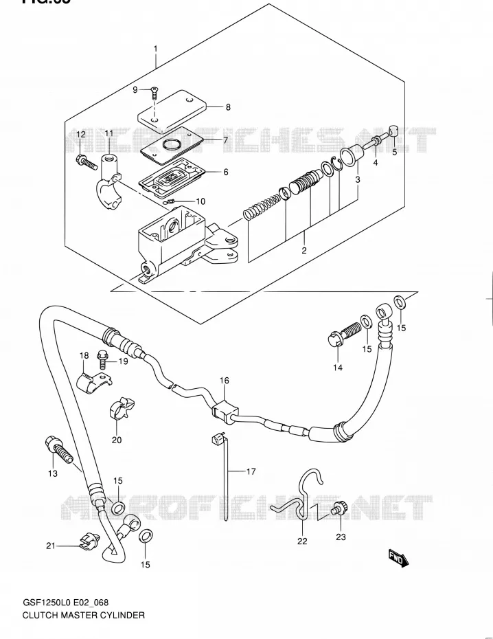 MAITRE CYLINDRE D'EMBRAYAGE Suzuki MOTO 1250 BANDIT 2012  GSF1250 L0 (E02,E19,E24)
