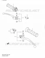 ENSEMBLE LEVIERS   POIGNEES (GSF1250AL0) pour Suzuki BANDIT 1250 2010