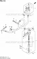 MAITRE CYLINDRE ARRIERE (GSF1250SL1 E24) pour Suzuki BANDIT 1250 2011