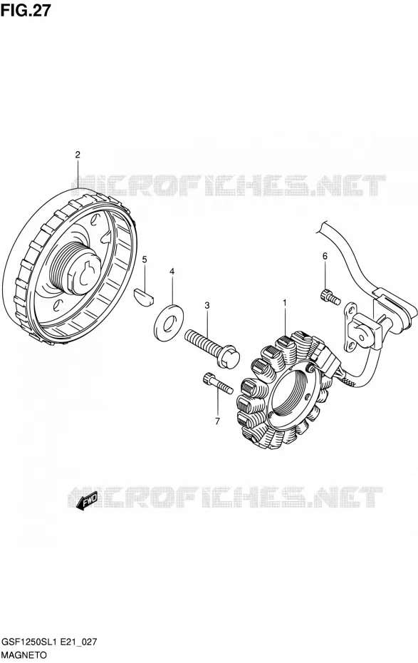 ALLUMAGE ROTOR - STATOR Suzuki MOTO 1250 BANDIT 2011  GSF1250SL1(E24)