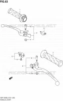 ENSEMBLE LEVIERS   POIGNEES (GSF1250SL2 E24) pour Suzuki BANDIT 1250 2012