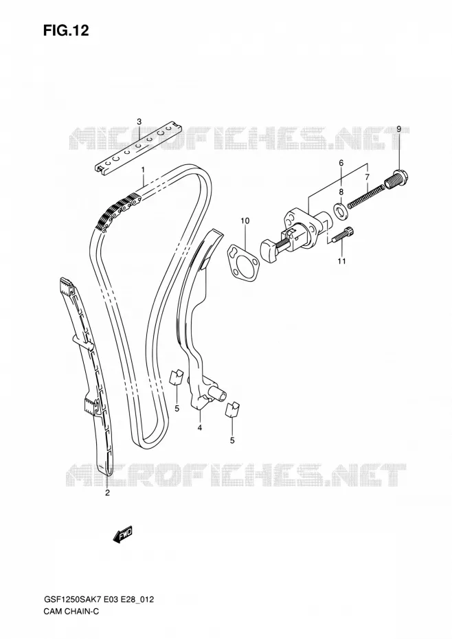 DISTRIBUTION Suzuki MOTO 1250 BANDIT 2008  GSF1250SA K8 (E03,E28,E33)