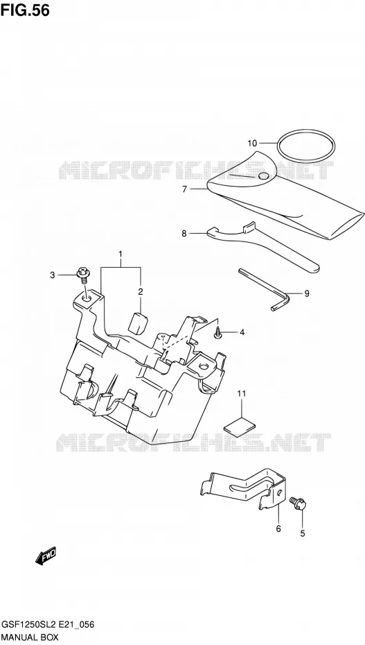 BOITE - TROUSSE A OUTILS Suzuki MOTO 1250 BANDIT 2012  GSF1250SAL2(E21)