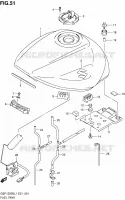 RESERVOIR D'ESSENCE (GSF1250SL1 E21) pour Suzuki BANDIT 1250 2011