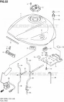 RESERVOIR D'ESSENCE (GSF1250SL1 E24) pour Suzuki BANDIT 1250 2011