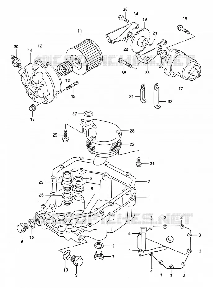 CARTER INFERIEUR - POMPE A HUILE Suzuki MOTO 400 BANDIT 1992  GSF400 N (E03,E28,E33)