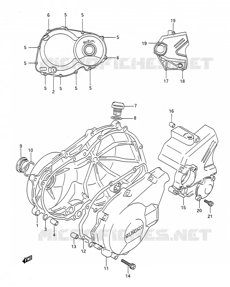 CARTER Suzuki MOTO 400 BANDIT 1992  GSF400 N (E03,E28,E33)