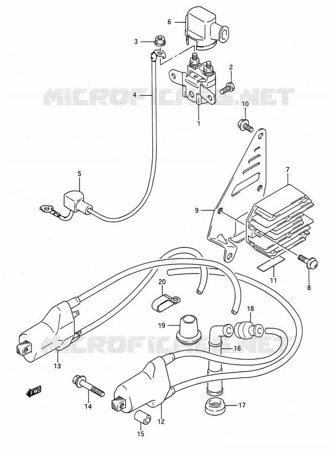 PARTIE ELECTRIQUE Suzuki MOTO 400 BANDIT 1993  GSF400 P (E03,E28,E33)