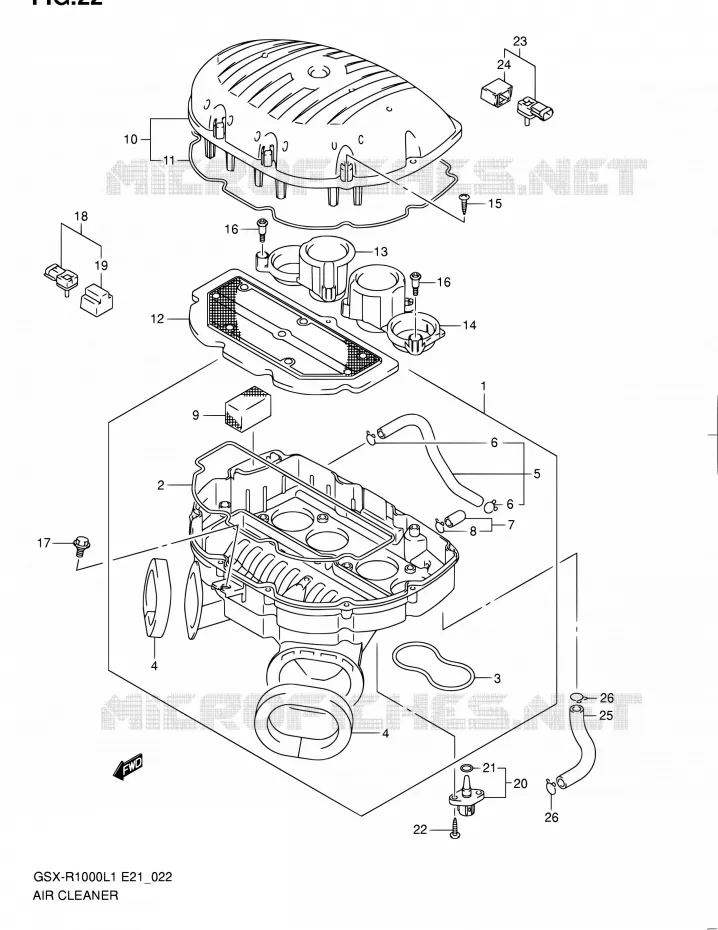 FILTRE A AIR Suzuki MOTO 1000 GSX-R 2011  GSX-R1000L1(E14)