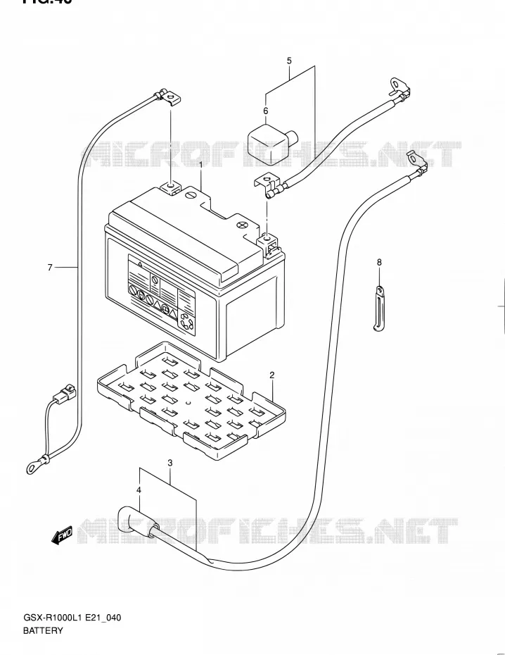 BATTERIE (GSX-R1000L1 E14) Suzuki MOTO 1000 GSX-R 2011  GSX-R1000L1(E24)