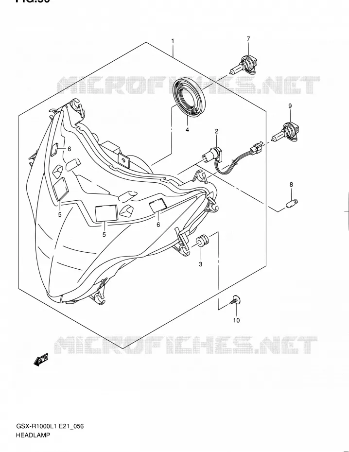 PHARE (GSX-R1000L1 E21) Suzuki MOTO 1000 GSX-R 2011  GSX-R1000L1(E24)