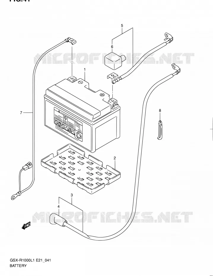 BATTERIE (GSX-R1000L1 E21) Suzuki MOTO 1000 GSX-R 2011  GSX-R1000L1(E51)