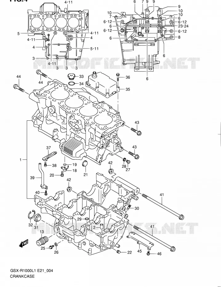 CARTER Suzuki MOTO 1000 GSX-R 2011  GSX-R1000L1(E51)