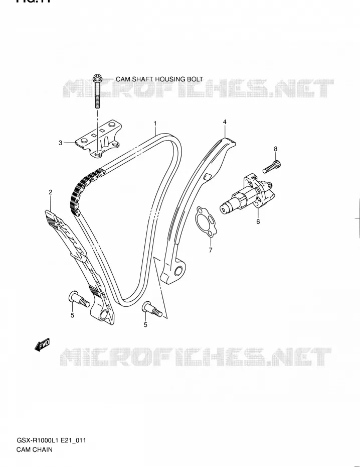DISTRIBUTION Suzuki MOTO 1000 GSX-R 2011  GSX-R1000L1(E51)