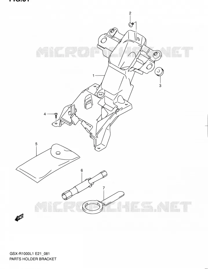TROUSSE A OUTILS Suzuki MOTO 1000 GSX-R 2011  GSX-R1000L1(E51)