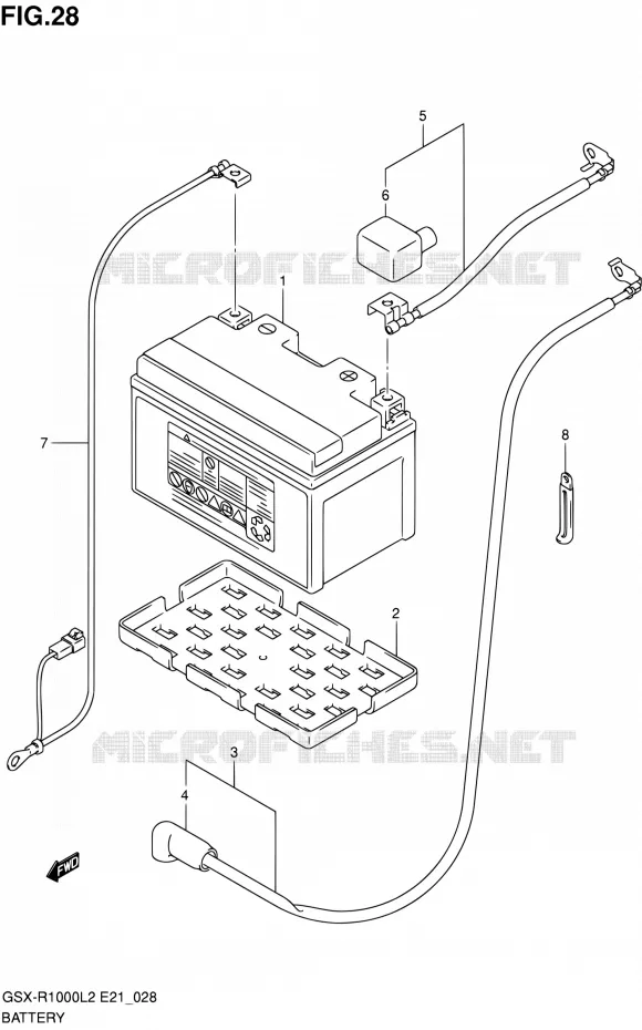 BATTERIE Suzuki MOTO 1000 GSX-R 2012  GSX-R1000L2(E24)