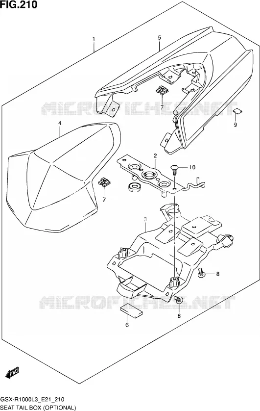 CAPOT DE SELLE (OPTIONAL) (GSX-R1000L3 E21) Suzuki MOTO 1000 GSX-R 2013  GSX-R1000 L3/GSX-R1000Z L3 (E24)
