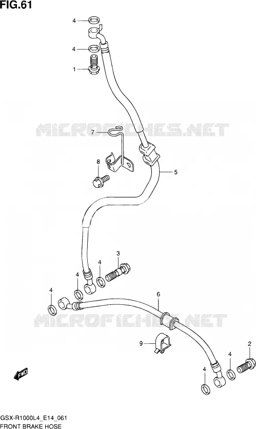 DURITE DE FREIN AVANT Suzuki MOTO 1000 GSX-R 2014  GSX-R1000 L4  (E14)