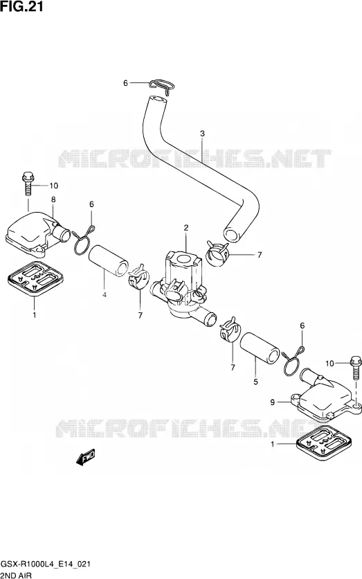SYSTEME RECYCLAGE GAZ ECHAPPEMENT Suzuki MOTO 1000 GSX-R 2014  GSX-R1000 L4  (E14)