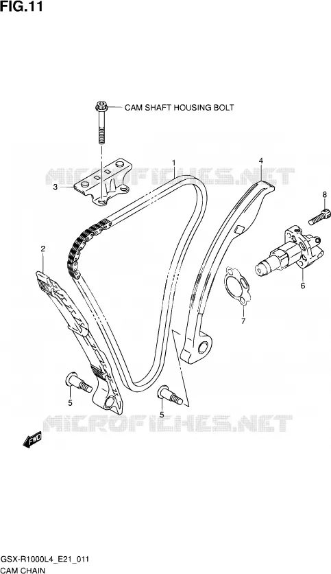 DISTRIBUTION Suzuki MOTO 1000 GSX-R 2014  GSX-R1000UF L4 (E21)