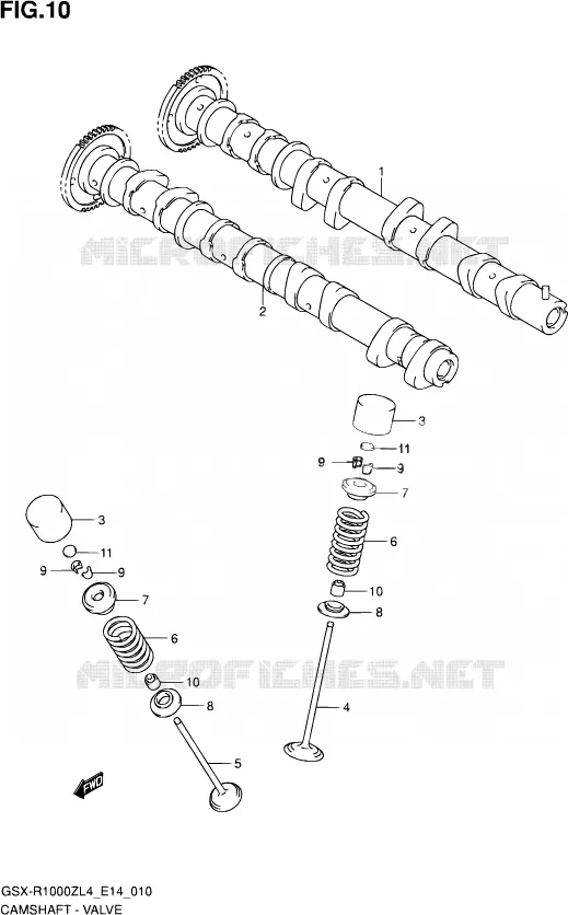 ARBRE A CAMES - VALVE Suzuki MOTO 1000 GSX-R 2014  GSX-R1000Z L4 (E14)