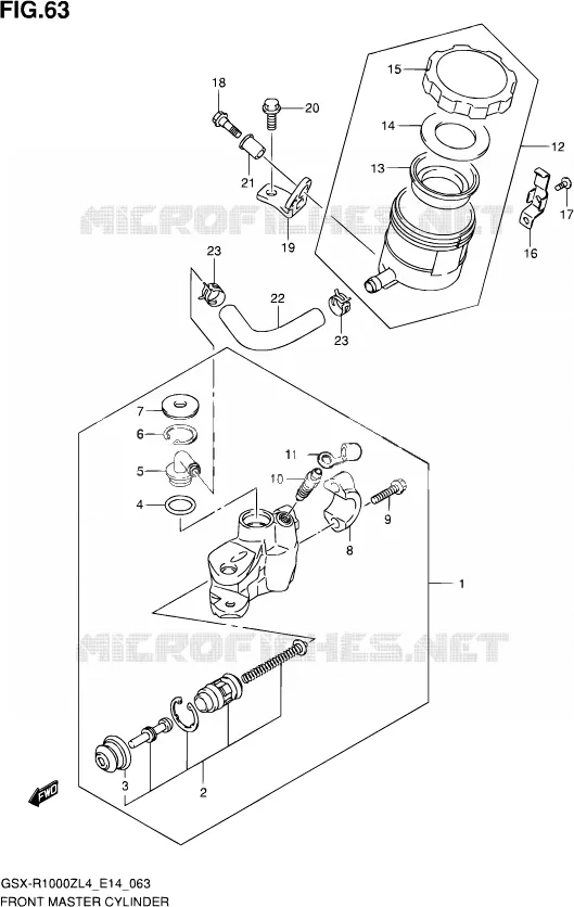 MAITRE CYLINDRE AVANT Suzuki MOTO 1000 GSX-R 2014  GSX-R1000Z L4 (E14)