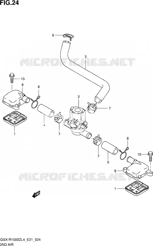 SYSTEME RECYCLAGE GAZ ECHAPPEMENT Suzuki MOTO 1000 GSX-R 2014  GSX-R1000ZUF L4 (E21)