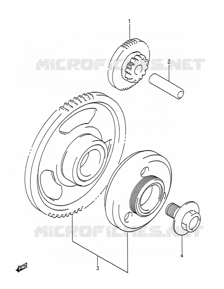 ROUE LIBRE DE DEMARREUR Suzuki MOTO 1100 GSX-R 1992  GSX-R1100 M (E03,E28,E33)