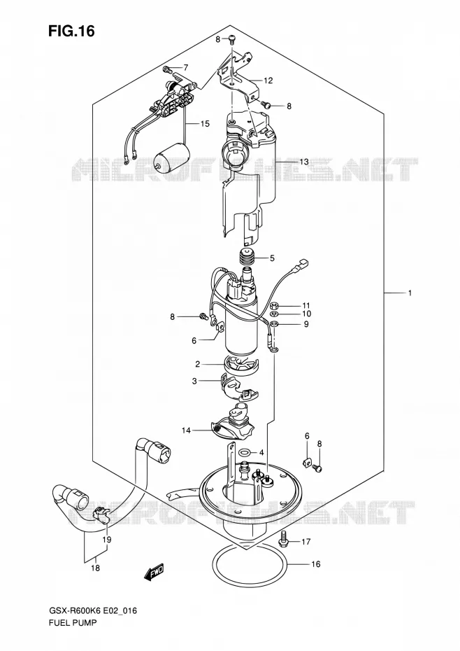 POMPE A ESSENCE Suzuki MOTO 600 GSX-R 2007  GSX-R600K7(E19)