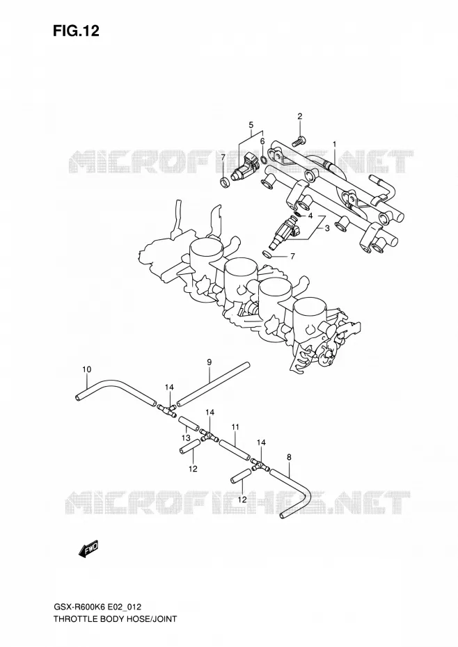 SYSTÈME D'INJECTION Suzuki MOTO 600 GSX-R 2007  GSX-R600K7(E19)