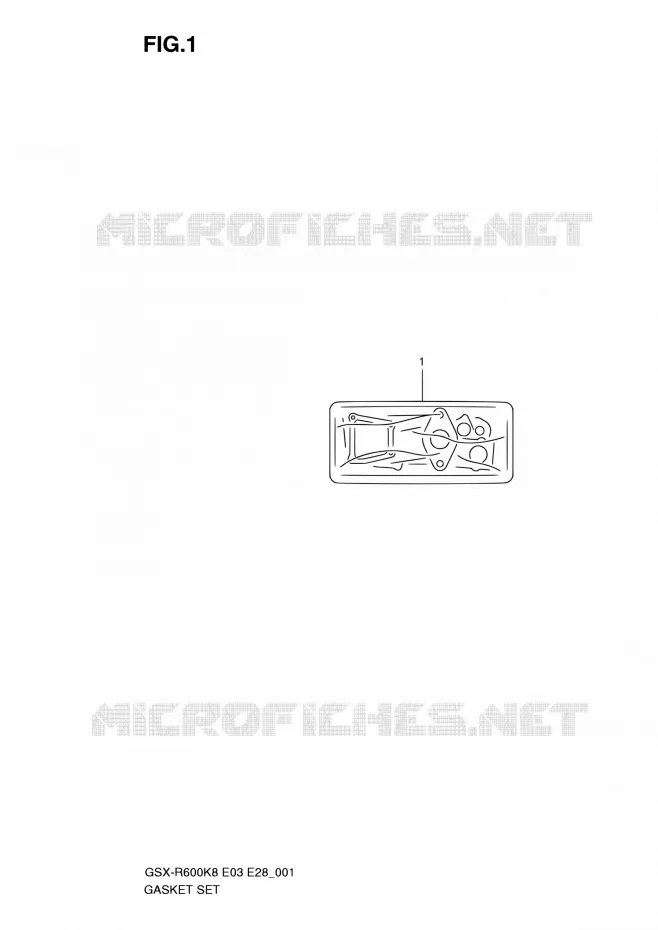 KIT JOINTS Suzuki MOTO 600 GSX-R 2008  GSX-R600 K8 (E03,E28,E33)