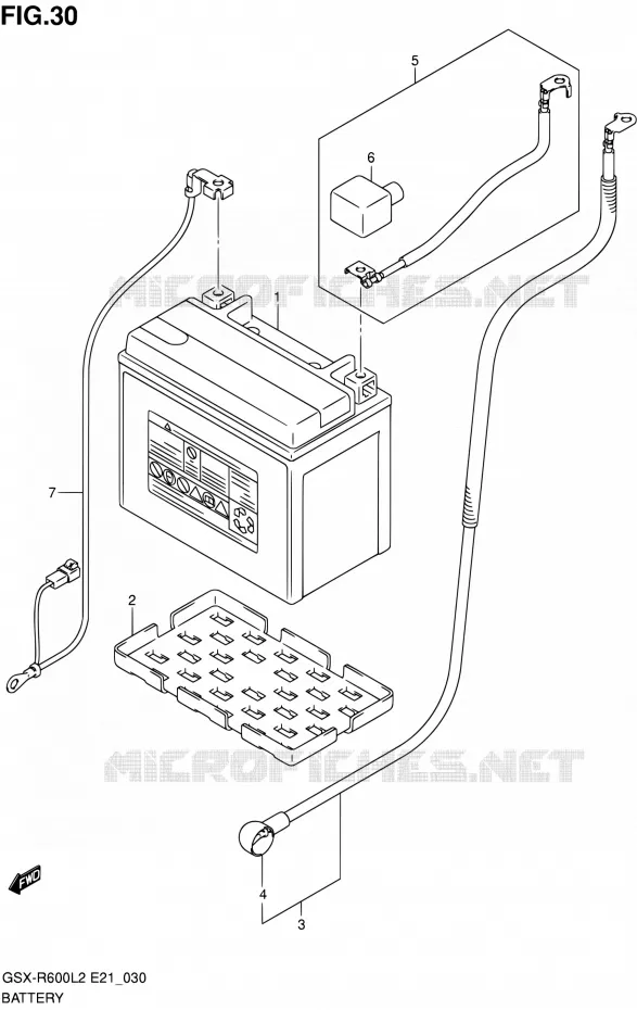 BATTERIE Suzuki MOTO 600 GSX-R 2012  GSX-R600L2(E21)