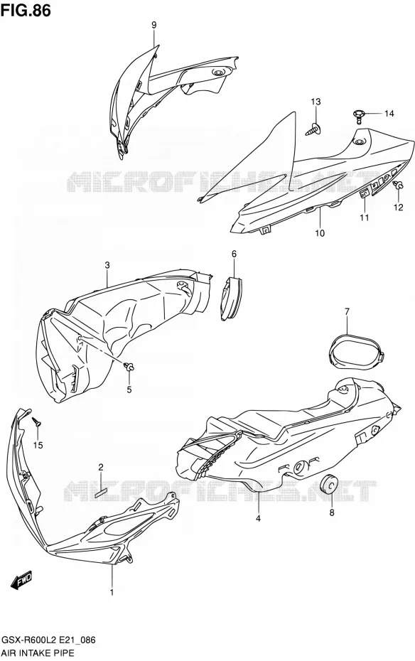 PRISE D AIR (GSX-R600UFL2 E21) Suzuki MOTO 600 GSX-R 2012  GSX-R600L2(E21)
