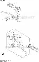 ENSEMBLE LEVIERS   POIGNEES pour Suzuki GSX-R 600 2013