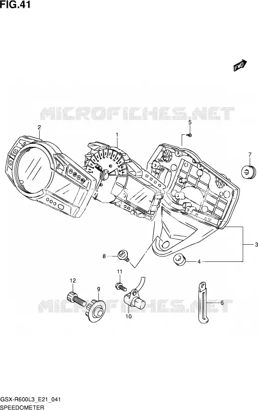 COMPTEUR (GSX-R600L3 E21) Suzuki MOTO 600 GSX-R 2013  GSX-R600 L3 (E21)