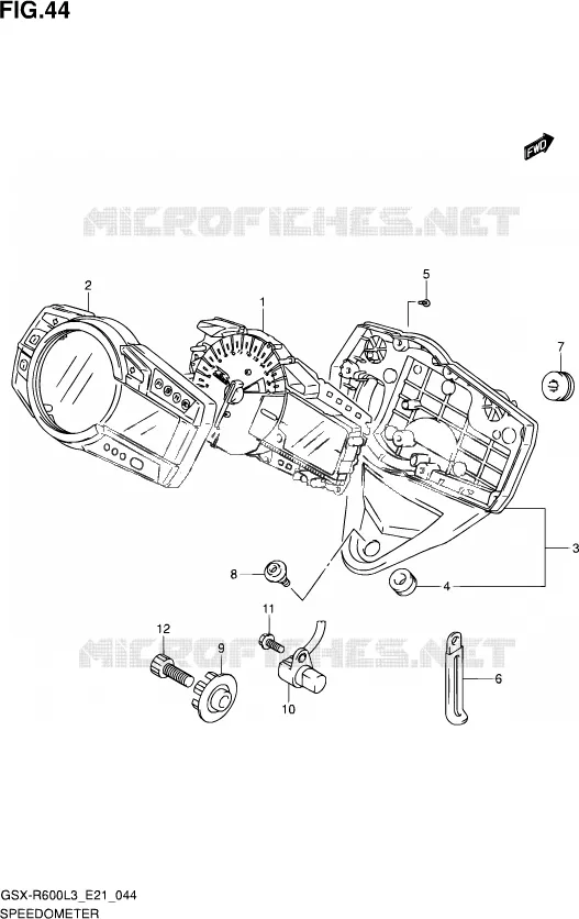 COMPTEUR (GSX-R600UFL3 E21) Suzuki MOTO 600 GSX-R 2013  GSX-R600 L3 (E21)