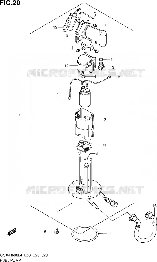 POMPE A ESSENCE Suzuki MOTO 600 GSX-R 2014  GSX-R600 L4 (E03,E28,E33)