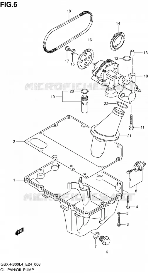 CARTER INFERIEUR - POMPE A HUILE Suzuki MOTO 600 GSX-R 2014  GSX-R600 L4 (E24)
