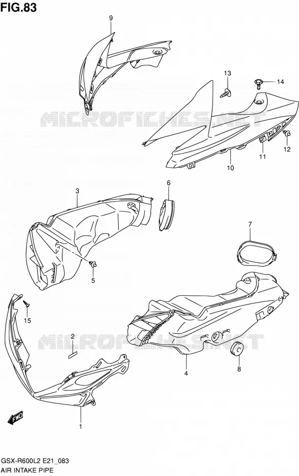 PRISE D AIR (GSX-R600L2 E21) Suzuki MOTO 600 GSX-R 2012  GSX-R600UEL2(E21)