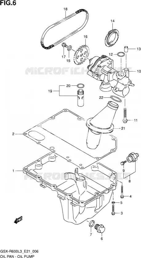 CARTER INFERIEUR - POMPE A HUILE Suzuki MOTO 600 GSX-R 2013  GSX-R600UE L3 (E21)