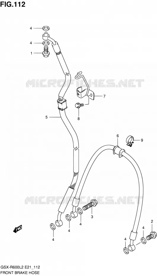 DURITE DE FREIN AVANT Suzuki MOTO 600 GSX-R 2012  GSX-R600UFL2(E21)